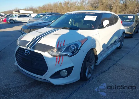 2014 Hyundai Veloster Turbo W/Black from USA, damaged, VIN KMHTC6AE7EU190473